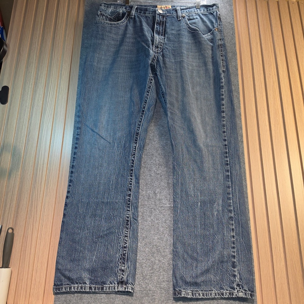 Wrangler 20X Jeans Mens 36x32 Blue Good Straight Leg Western Contrast Stitch